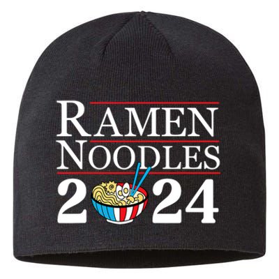 Ramen Noodles 2024 Funny Political Election Sarcastic Sustainable Beanie