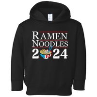 Ramen Noodles 2024 Funny Political Election Sarcastic Toddler Hoodie