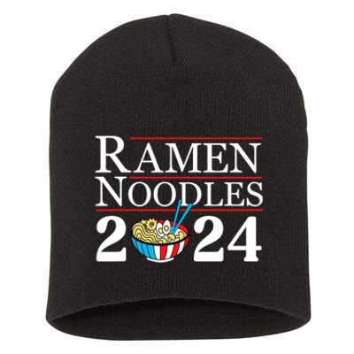 Ramen Noodles 2024 Funny Political Election Sarcastic Short Acrylic Beanie