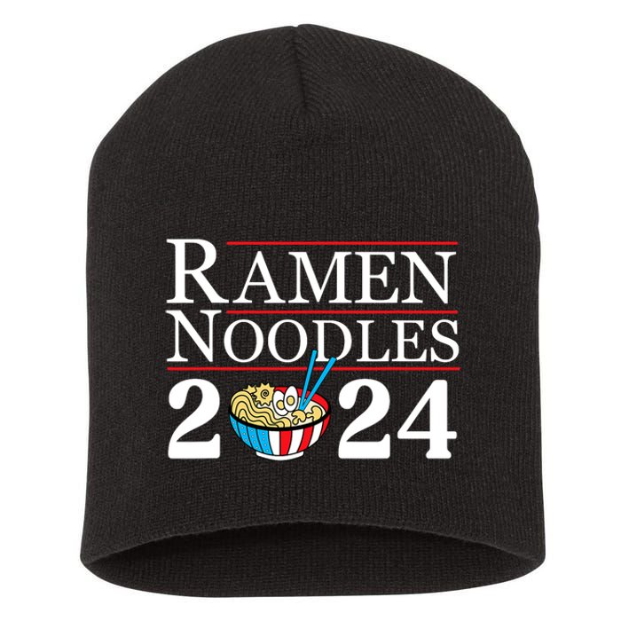 Ramen Noodles 2024 Funny Political Election Sarcastic Short Acrylic Beanie