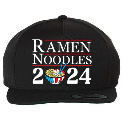 Ramen Noodles 2024 Funny Political Election Sarcastic Wool Snapback Cap