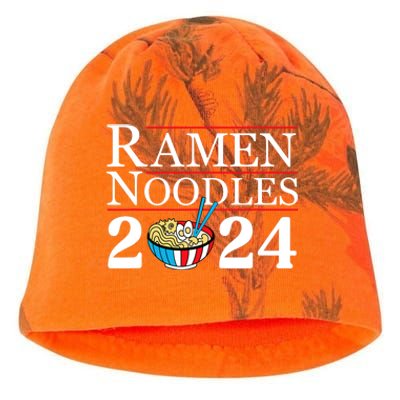 Ramen Noodles 2024 Funny Political Election Sarcastic Kati - Camo Knit Beanie