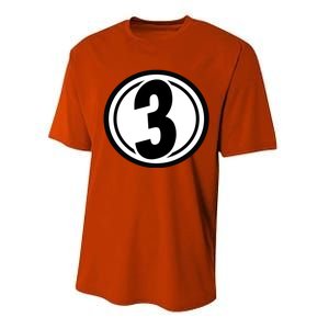 Racing Number 3 Performance Sprint T-Shirt