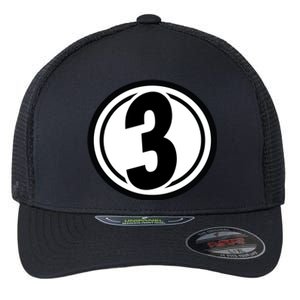 Racing Number 3 Flexfit Unipanel Trucker Cap