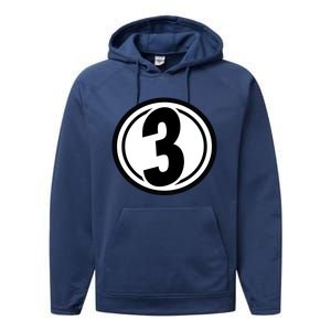 Racing Number 3 Performance Fleece Hoodie