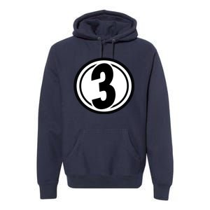 Racing Number 3 Premium Hoodie