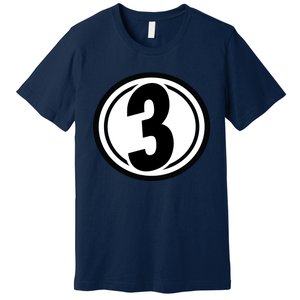 Racing Number 3 Premium T-Shirt