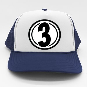 Racing Number 3 Trucker Hat