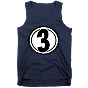 Racing Number 3 Tank Top