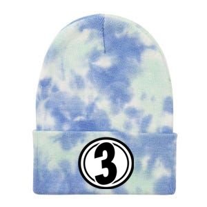 Racing Number 3 Tie Dye 12in Knit Beanie