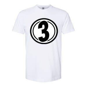 Racing Number 3 Softstyle CVC T-Shirt