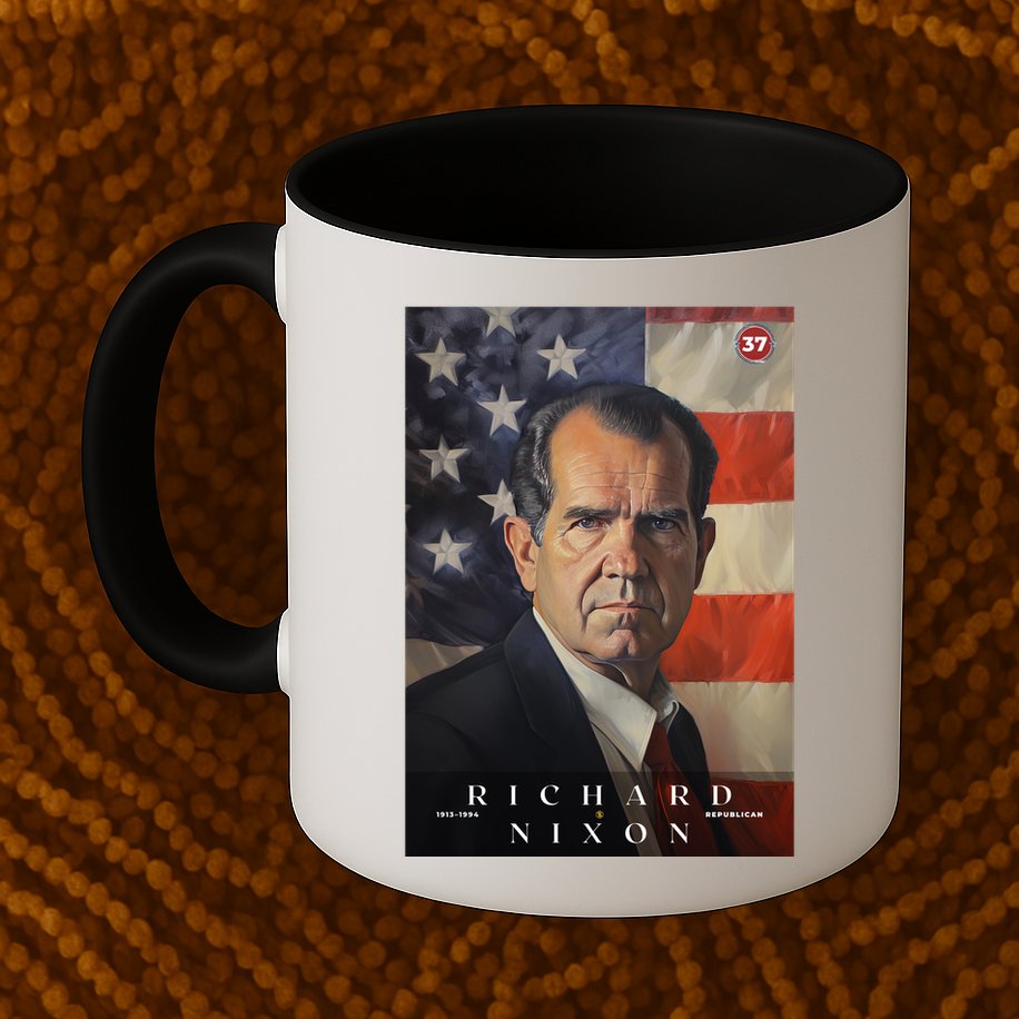 Richard Nixon 37th President Of The United States Portrait Mug