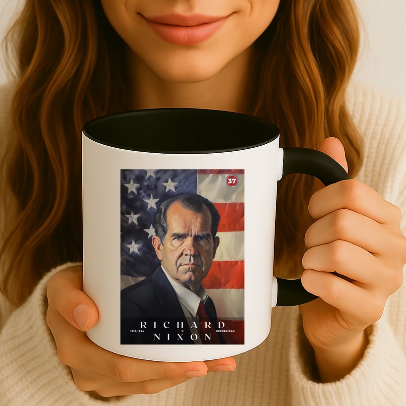 Richard Nixon 37th President Of The United States Portrait Mug