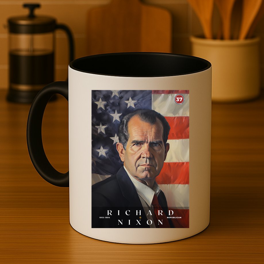 Richard Nixon 37th President Of The United States Portrait Mug