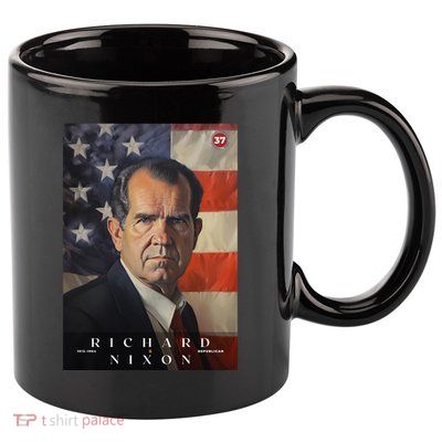 Richard Nixon 37th President Of The United States Portrait 11oz C Handle Ceramic Mug