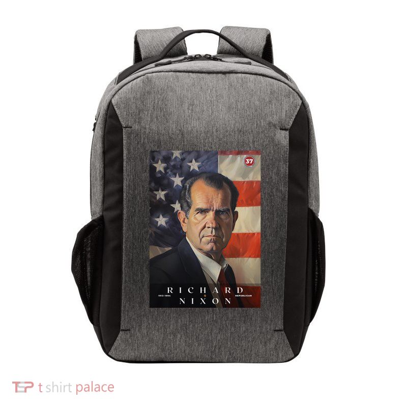 Richard Nixon 37th President Of The United States Portrait Vector Backpack