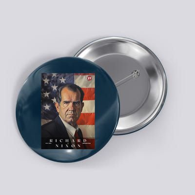 Richard Nixon 37th President Of The United States Portrait Button