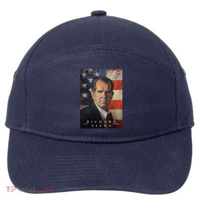 Richard Nixon 37th President Of The United States Portrait 7-Panel Snapback Hat