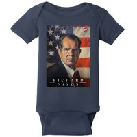 Richard Nixon 37th President Of The United States Portrait Baby Bodysuit