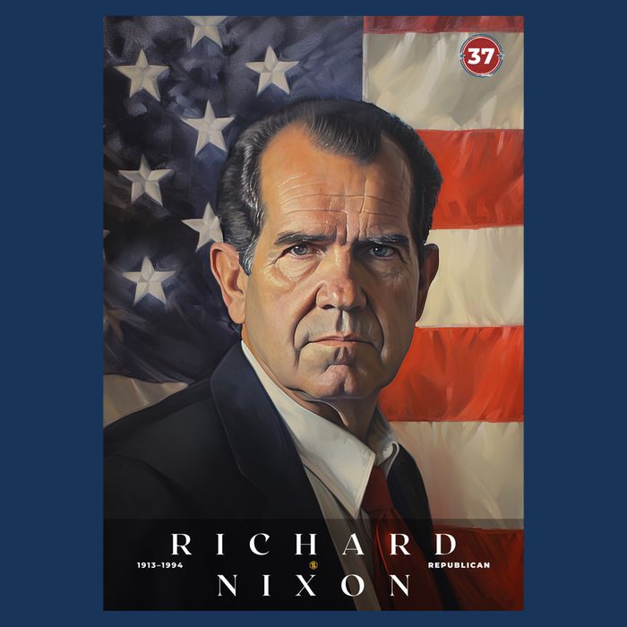 Richard Nixon 37th President Of The United States Portrait Baby Bodysuit