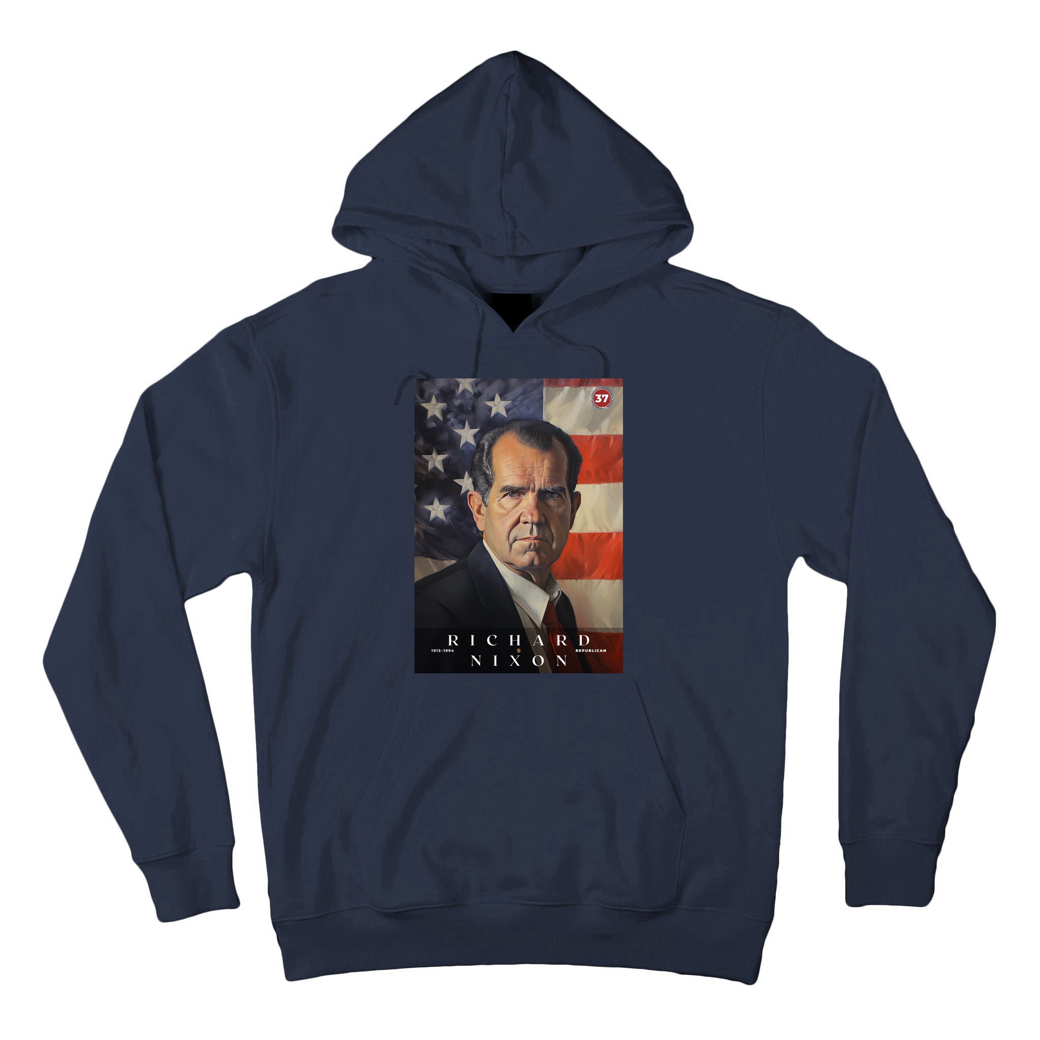 Richard Nixon 37th President Of The United States Portrait Tall Hoodie