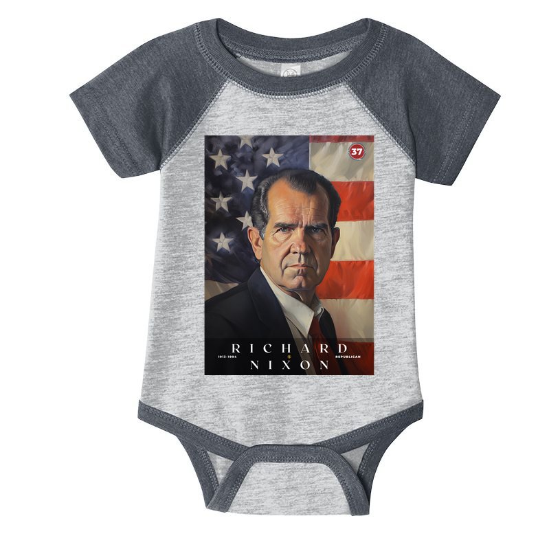 Richard Nixon 37th President Of The United States Portrait Infant Baby Jersey Bodysuit