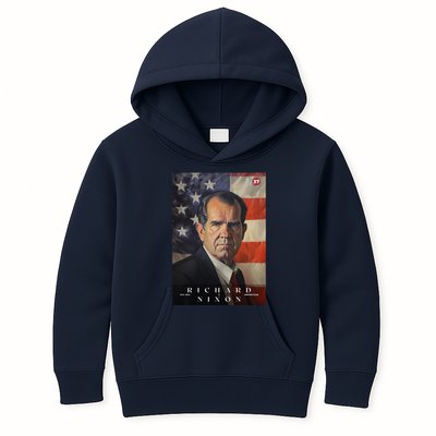 Richard Nixon 37th President Of The United States Portrait Kids Hoodie