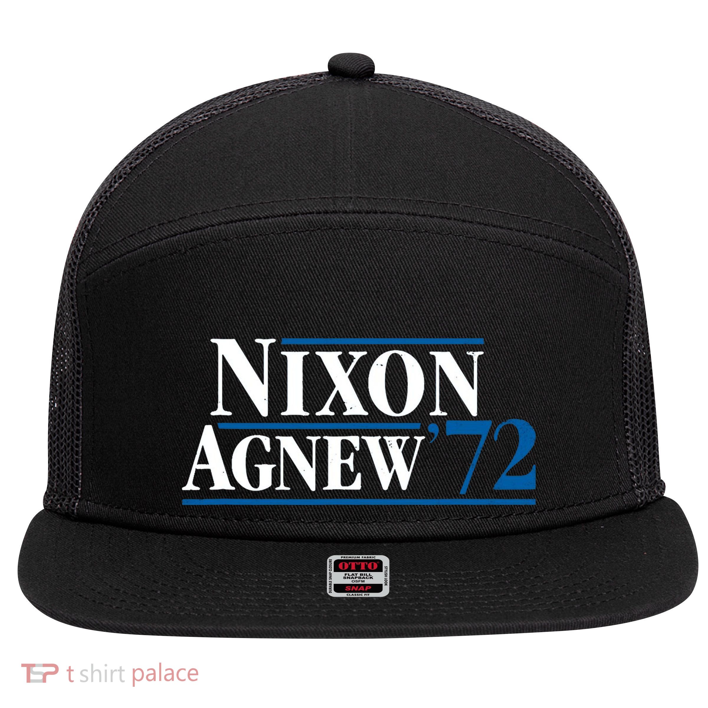 Richard Nixon 72 Retro 7 Panel Mesh Trucker Snapback Hat