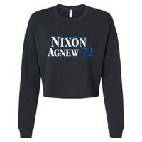 Richard Nixon 72 Retro Cropped Pullover Crew