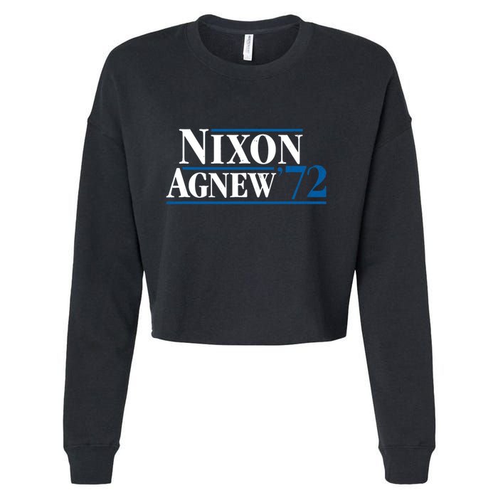 Richard Nixon 72 Retro Cropped Pullover Crew