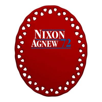 Richard Nixon 72 Retro Ceramic Oval Ornament