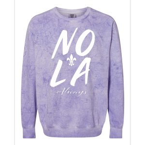 Remember Nola Always Never Forget New Orleans Suppor Colorblast Crewneck Sweatshirt