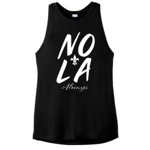 Remember Nola Always Never Forget New Orleans Suppor Ladies PosiCharge Tri-Blend Wicking Tank