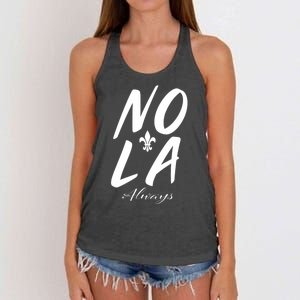 Remember Nola Always Never Forget New Orleans Suppor Women's Knotted Racerback Tank