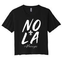 Remember Nola Always Never Forget New Orleans Suppor Women's Crop Top Tee