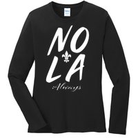 Remember Nola Always Never Forget New Orleans Suppor Ladies Long Sleeve Shirt