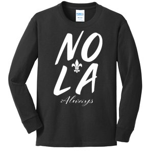 Remember Nola Always Never Forget New Orleans Suppor Kids Long Sleeve Shirt