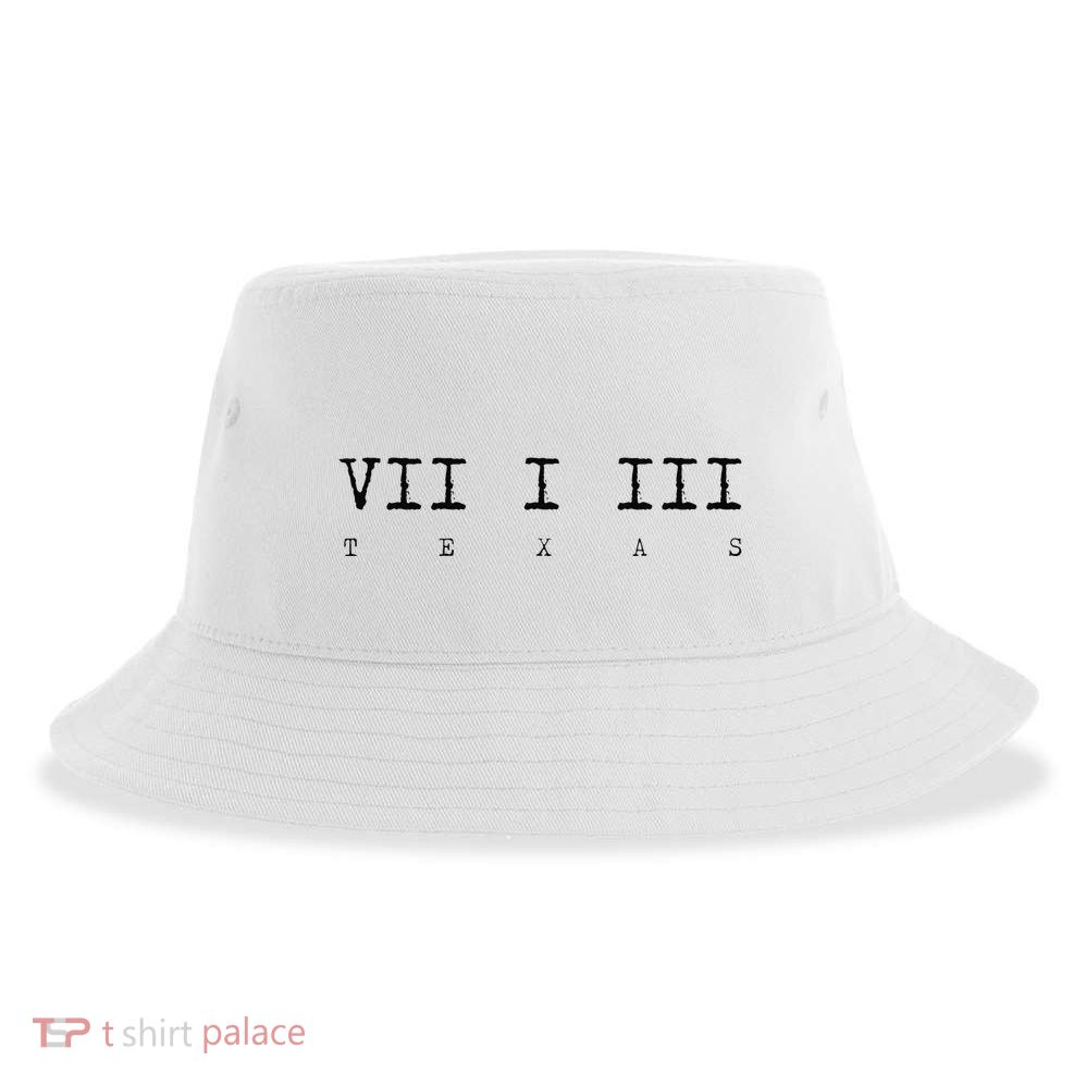 Roman Numeral Area Code 713 Texas Gift Sustainable Bucket Hat