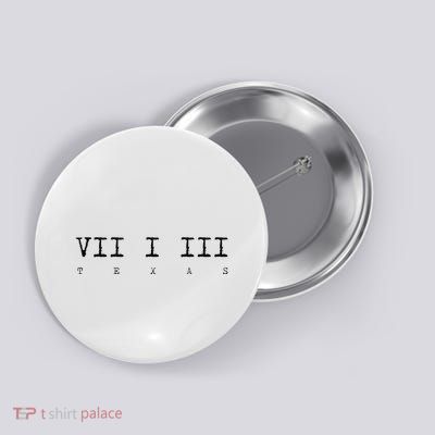 Roman Numeral Area Code 713 Texas Gift Button