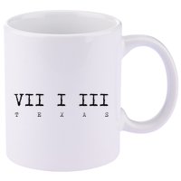 Roman Numeral Area Code 713 Texas Gift 11oz C Handle Ceramic Mug