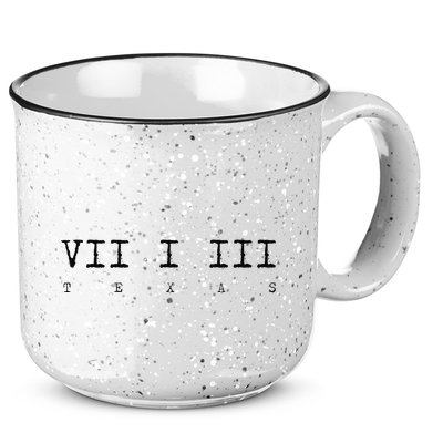 Roman Numeral Area Code 713 Texas Gift 15oz Campfire Ceramic Mug