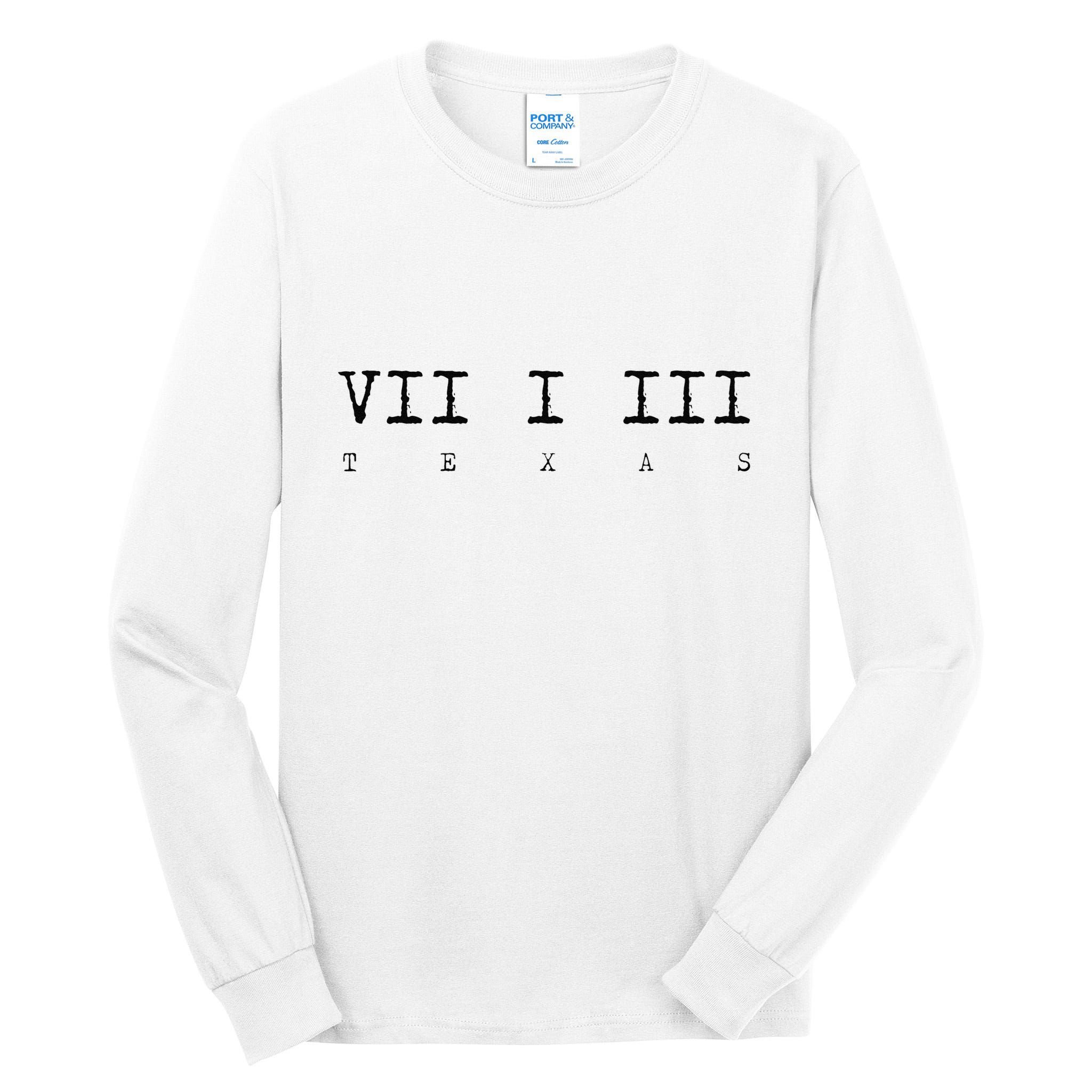 Roman Numeral Area Code 713 Texas Gift Tall Long Sleeve T-Shirt
