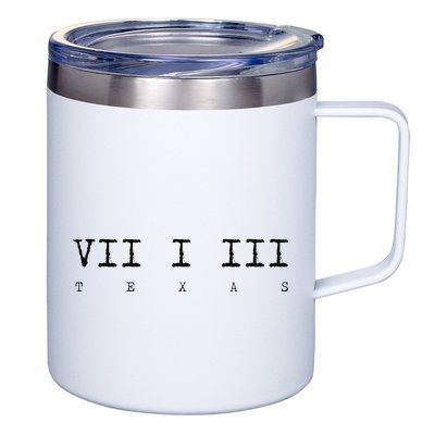 Roman Numeral Area Code 713 Texas Gift 12oz Stainless Steel Coffee Mug