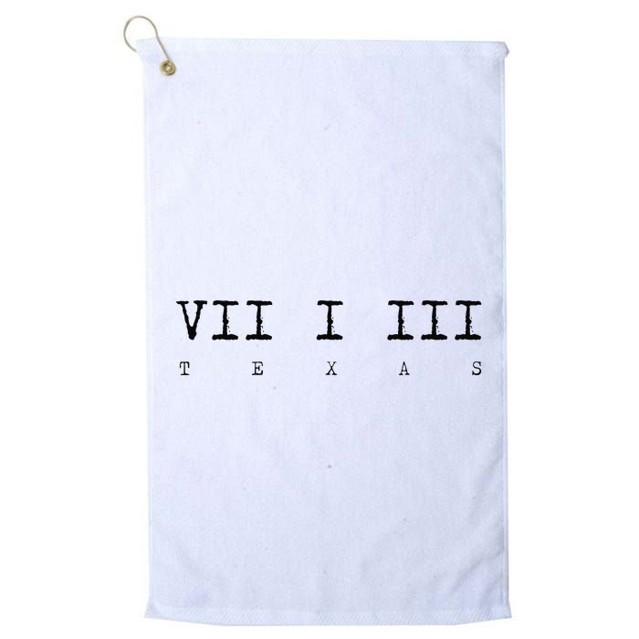 Roman Numeral Area Code 713 Texas Gift Golf Towel