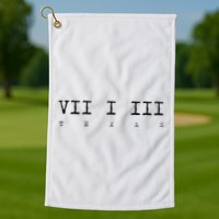 Roman Numeral Area Code 713 Texas Gift Golf Towel