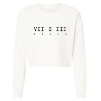 Roman Numeral Area Code 713 Texas Gift Cropped Pullover Crew