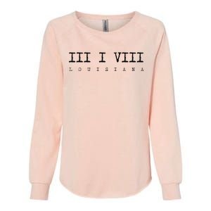 Roman Numeral Area Code 318 Louisiana Gift Home Womens California Wash Sweatshirt