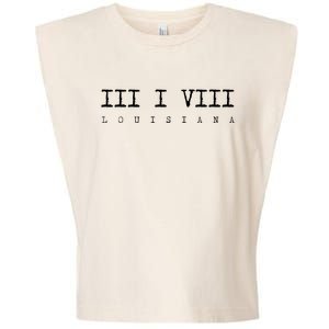 Roman Numeral Area Code 318 Louisiana Gift Home Garment-Dyed Women's Muscle Tee