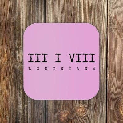 Roman Numeral Area Code 318 Louisiana Gift Home Coaster