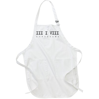 Roman Numeral Area Code 318 Louisiana Gift Home Full-Length Apron With Pockets